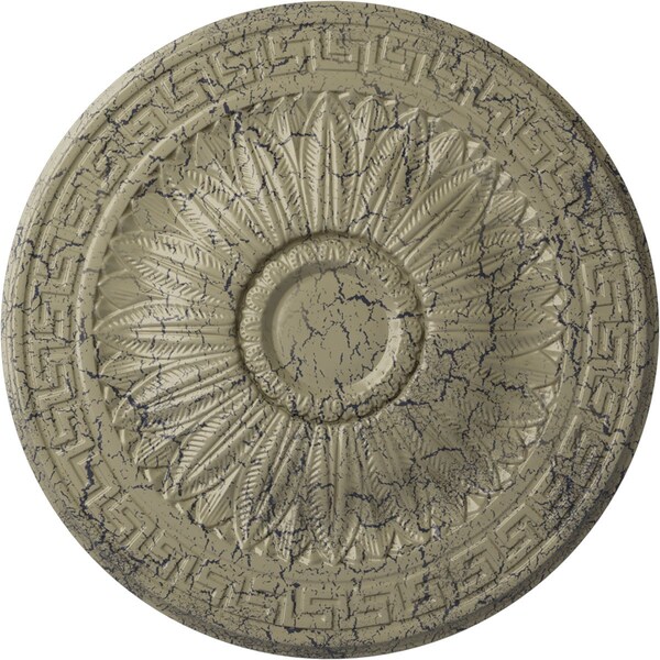 Ekena Millwork Randee Ceiling Medallion (Fits Canopies up to 3 7/8"), 20"OD x 1 3/8"P, Castle Stone Crackle CM20HACSC - main